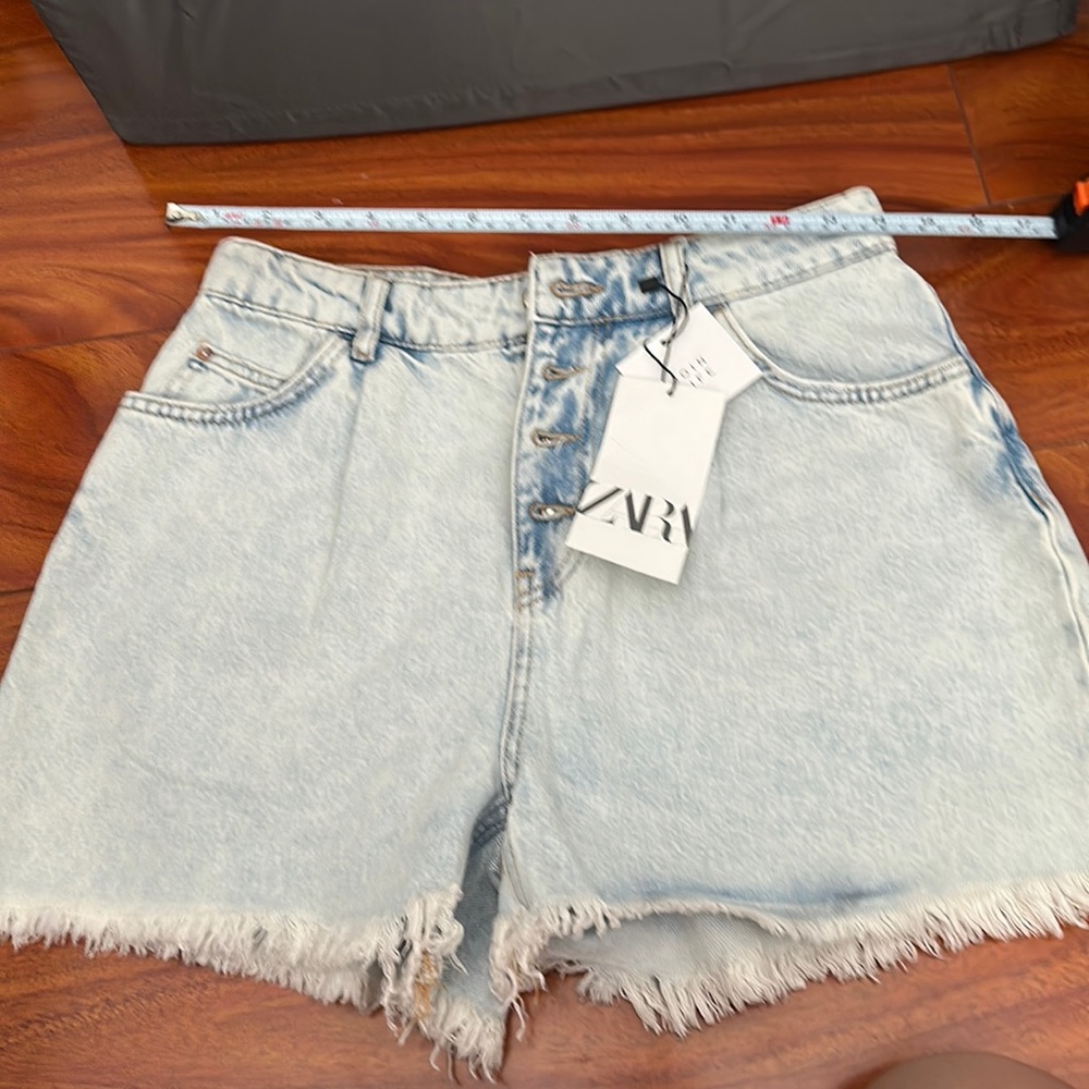 Zara high waisted denim shorts NWT